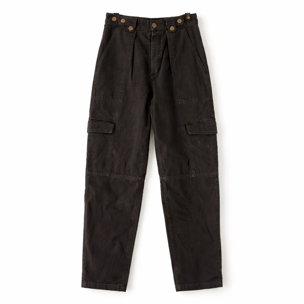 AGOLDE Mila Utility Pants Black Button Fly Cargo Pants Size 25